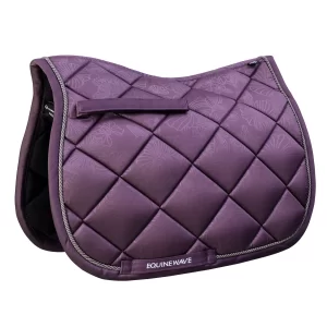 EQUINEWAVE Embossed All Purpose Saddle Pad, Cooling Performance Lining, Contoured Fit, Textured Design for English Riding(HORTENSIA)