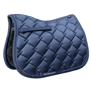EQUINEWAVE Embossed All Purpose Saddle Pad, Cooling Performance Lining, Contoured Fit, Textured Design for English Riding(NAVY)