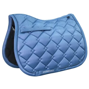 EQUINEWAVE Embossed All Purpose Saddle Pad, Cooling Performance Lining, Contoured Fit, Textured Design for English Riding(BLUE HORIZON)