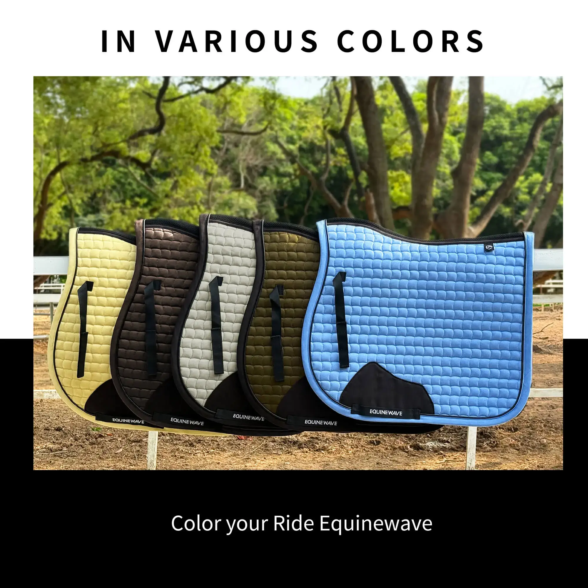 EQUINEWAVE Dressage Saddle Pad, Aria Soft-Suede Surface, New Level of Closeness, Stay-Cool Tech, Easy Care - Image 4