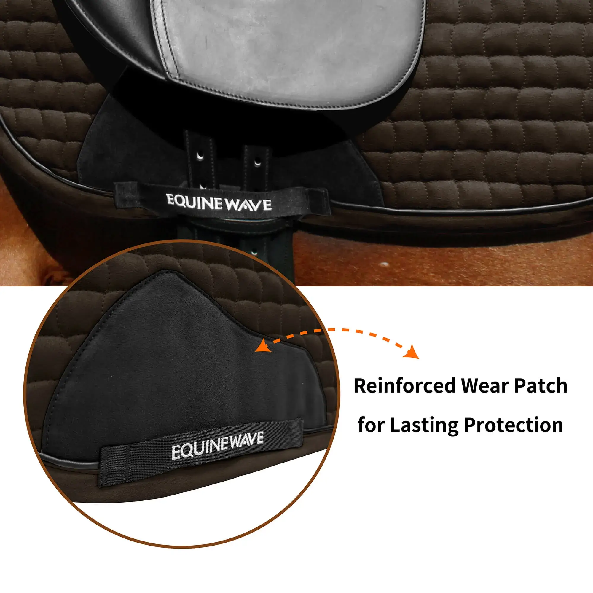 EQUINEWAVE Dressage Saddle Pad, Aria Soft-Suede Surface, New Level of Closeness, Stay-Cool Tech, Easy Care - Image 5