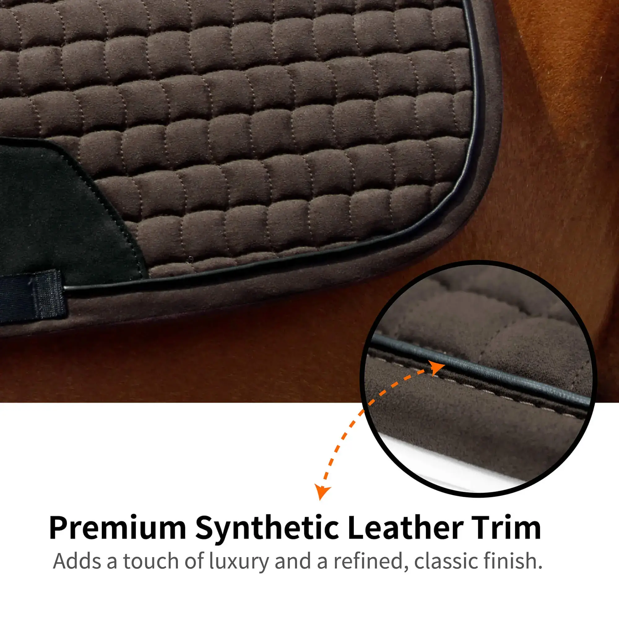 EQUINEWAVE Dressage Saddle Pad, Aria Soft-Suede Surface, New Level of Closeness, Stay-Cool Tech, Easy Care - Image 6