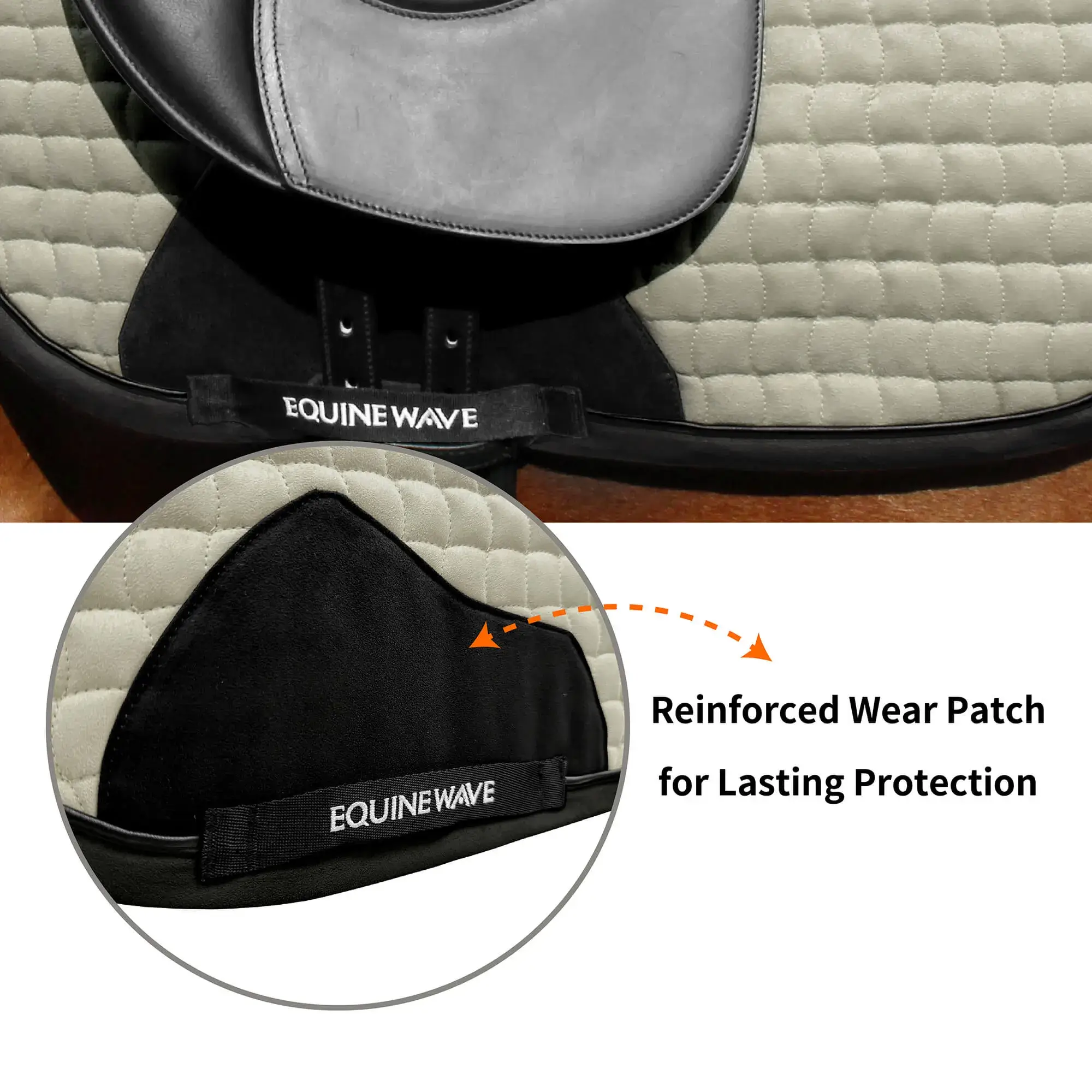 EQUINEWAVE Dressage Saddle Pad, Aria Soft-Suede Surface, New Level of Closeness, Stay-Cool Tech, Easy Care - Image 5