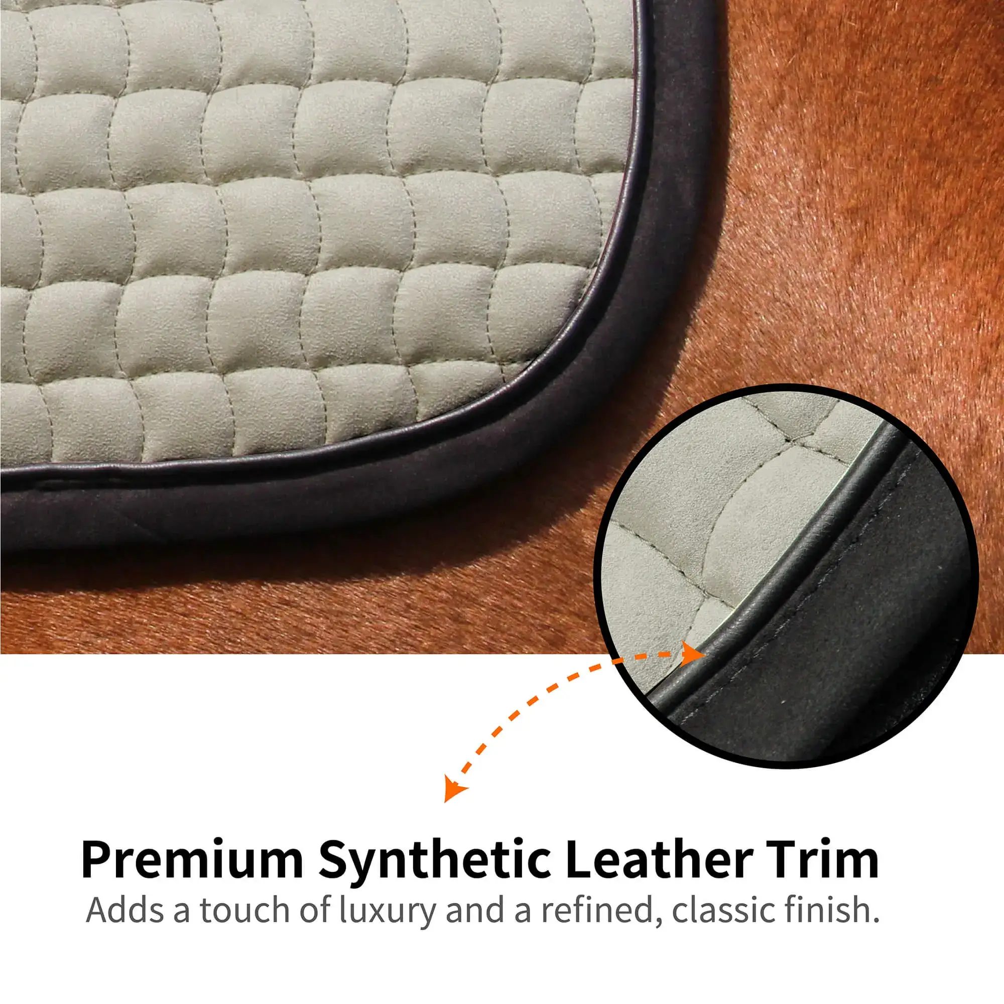 EQUINEWAVE Dressage Saddle Pad, Aria Soft-Suede Surface, New Level of Closeness, Stay-Cool Tech, Easy Care - Image 6