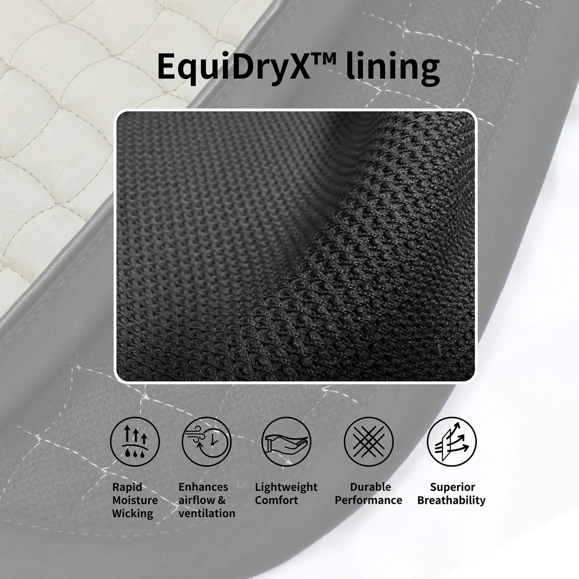 EQUINEWAVE Dressage Saddle Pad, Aria Soft-Suede Surface, New Level of Closeness, Stay-Cool Tech, Easy Care - Image 7