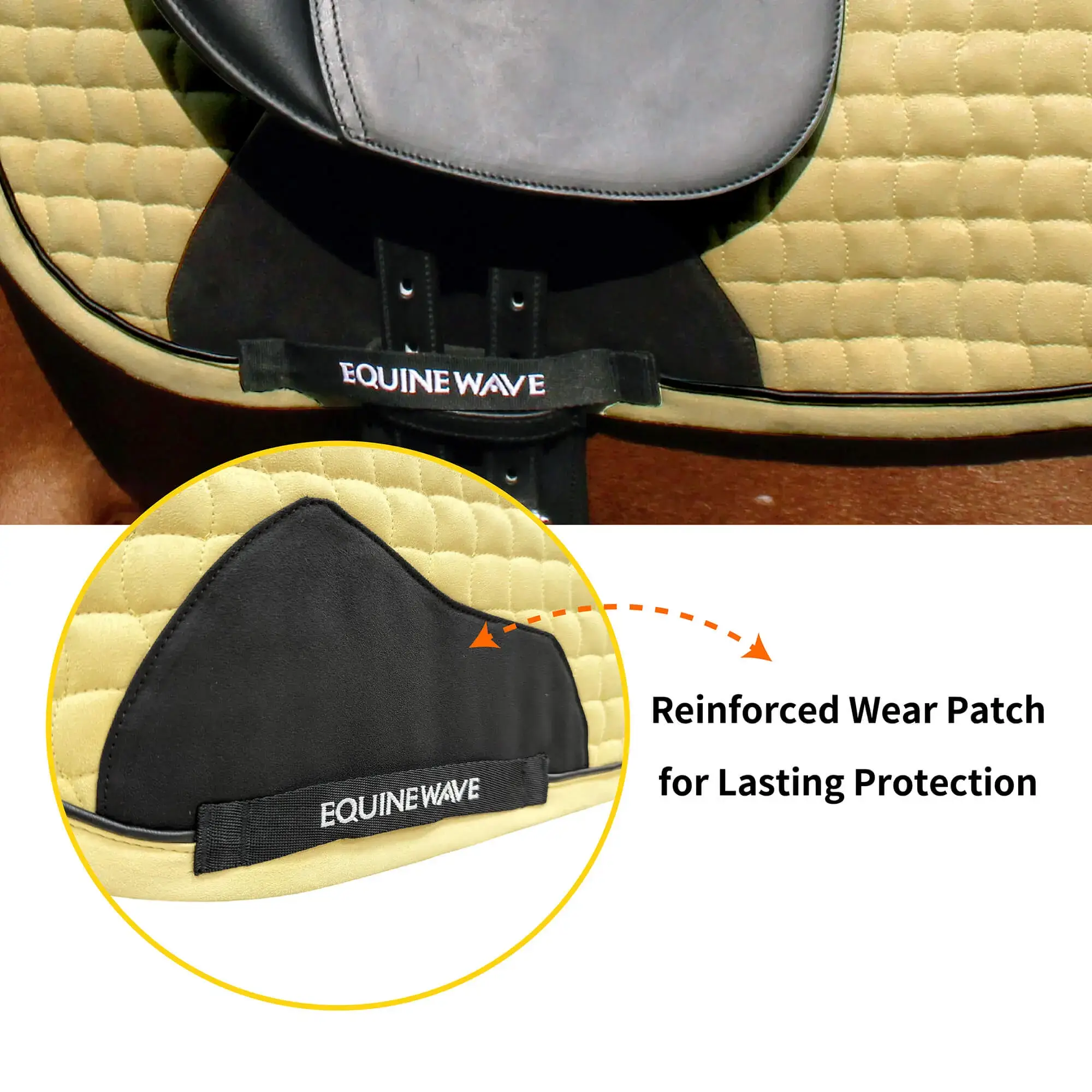 EQUINEWAVE Dressage Saddle Pad, Aria Soft-Suede Surface, New Level of Closeness, Stay-Cool Tech, Easy Care - Image 5