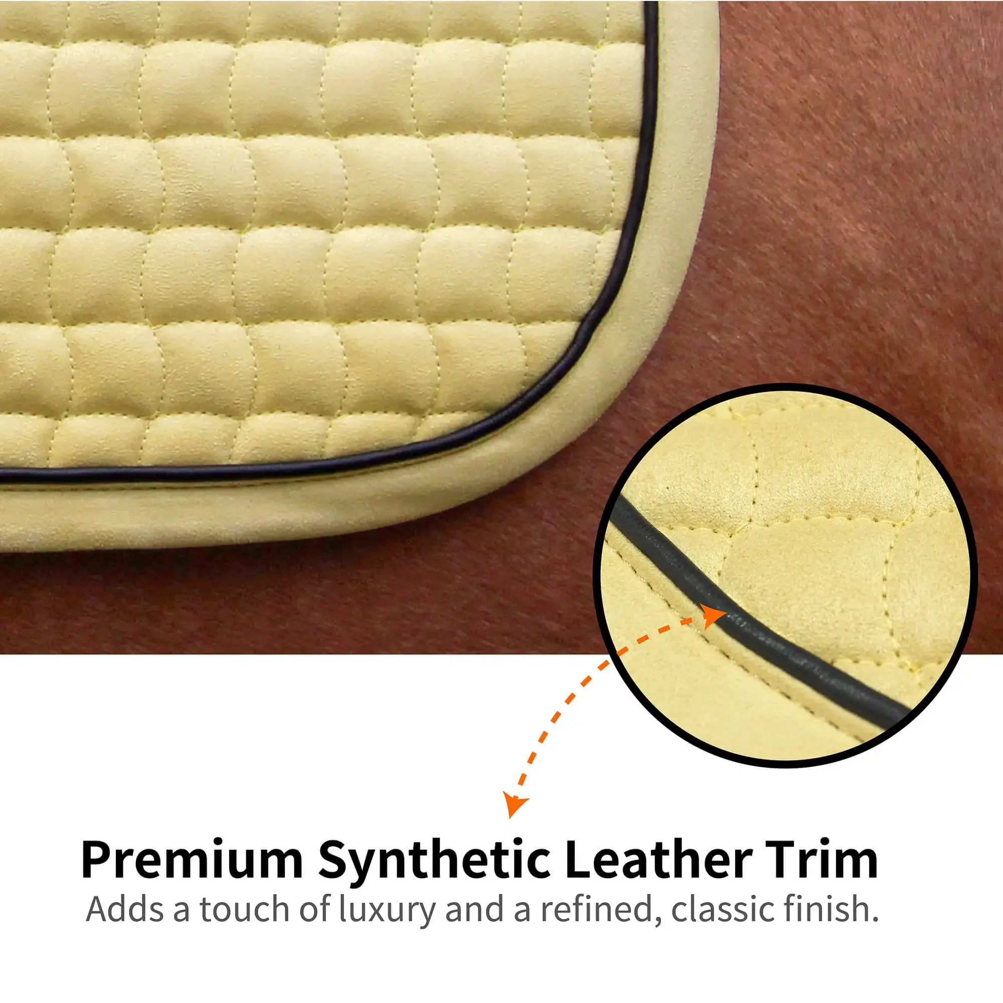 EQUINEWAVE Dressage Saddle Pad, Aria Soft-Suede Surface, New Level of Closeness, Stay-Cool Tech, Easy Care - Image 6