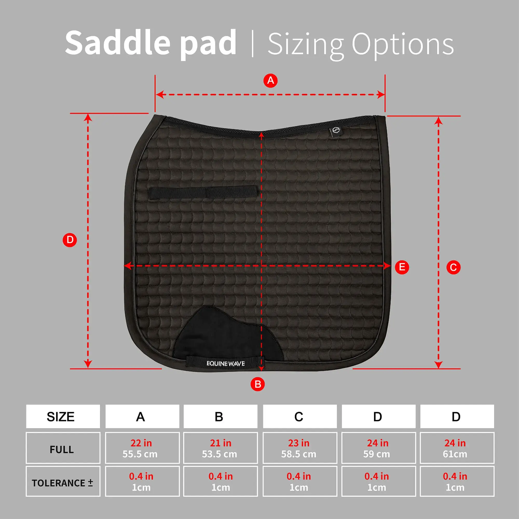 EQUINEWAVE Dressage Saddle Pad, Aria Soft-Suede Surface, New Level of Closeness, Stay-Cool Tech, Easy Care - Image 9