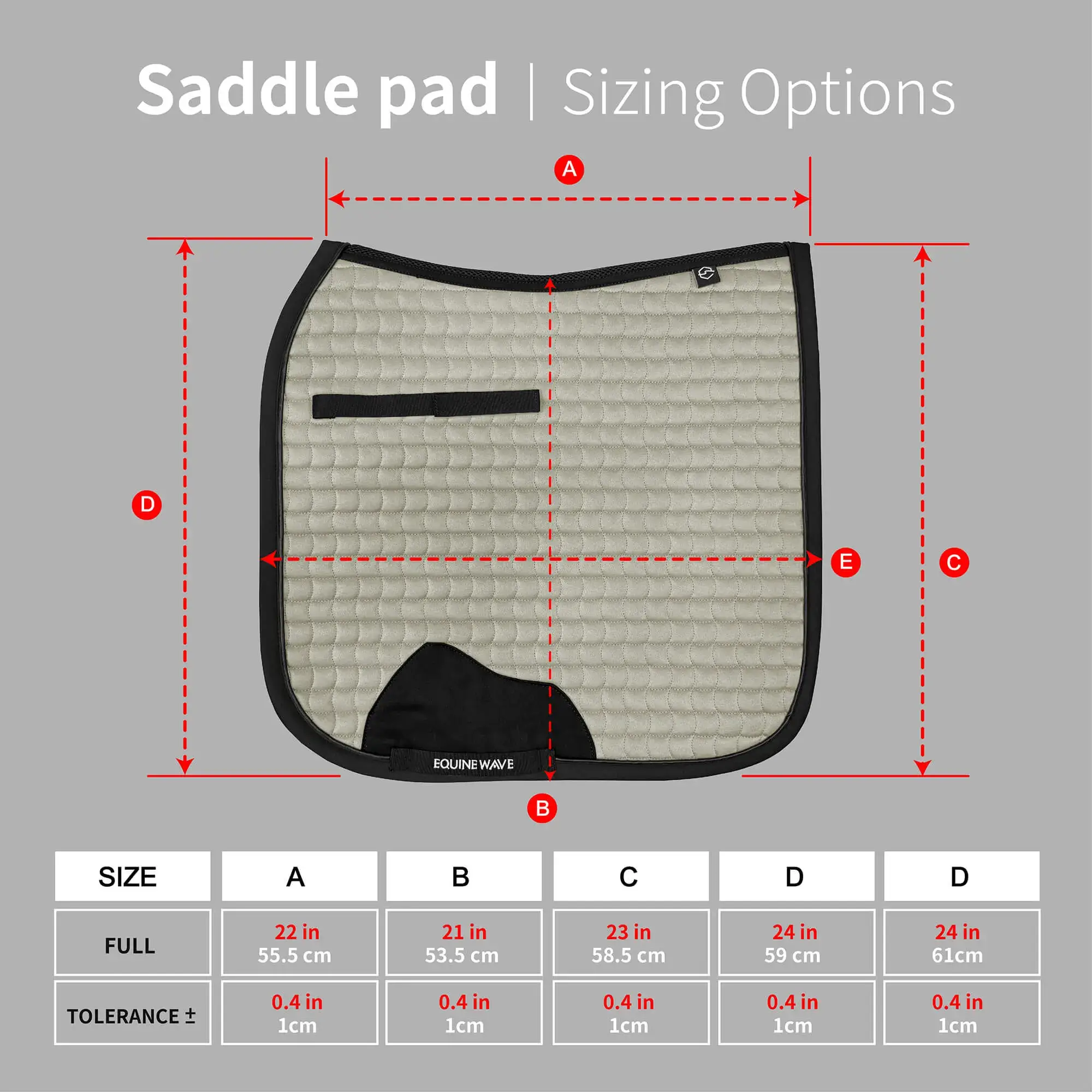 EQUINEWAVE Dressage Saddle Pad, Aria Soft-Suede Surface, New Level of Closeness, Stay-Cool Tech, Easy Care - Image 9