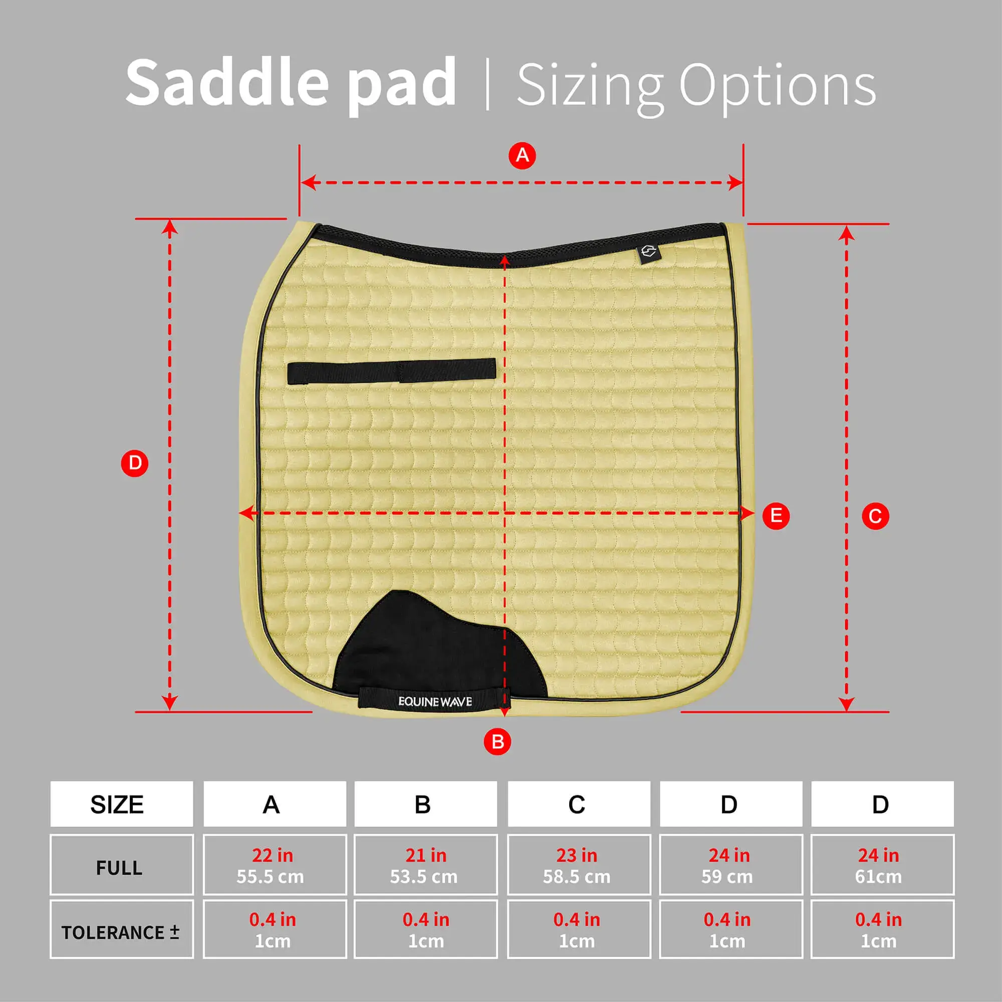 EQUINEWAVE Dressage Saddle Pad, Aria Soft-Suede Surface, New Level of Closeness, Stay-Cool Tech, Easy Care - Image 9